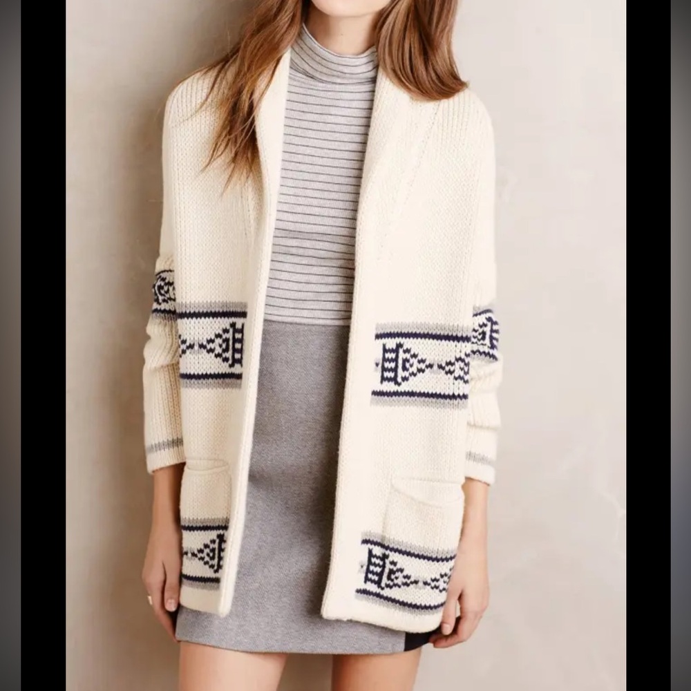 Anthropologie Twelfth Street by Cynthia Vincent “Log Cabin” Cardigan, Women’s S